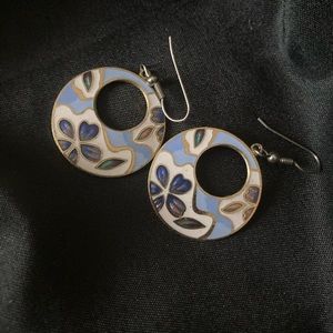 Costume jewelry blue earrings